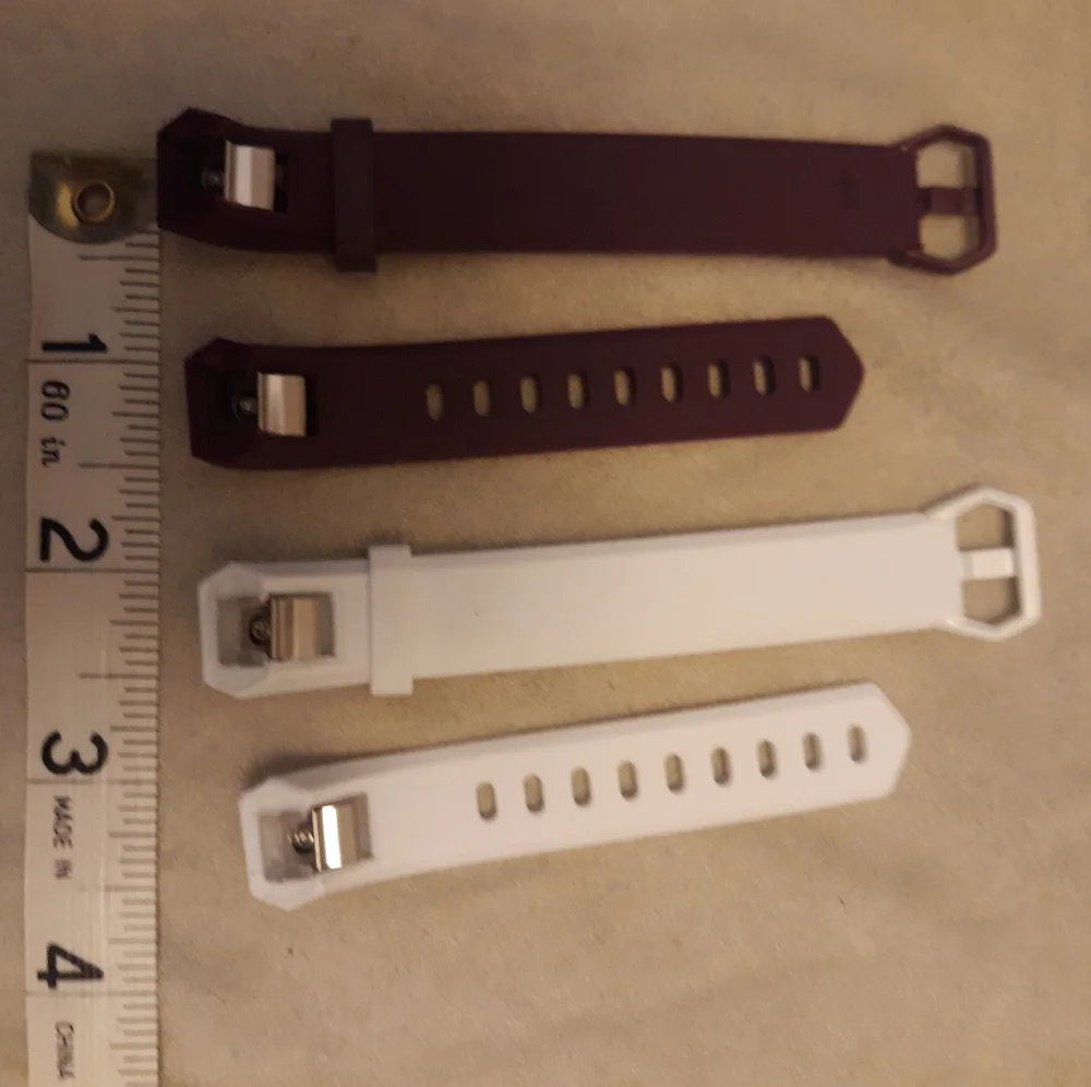 Geak Compatible with FitBit Small white and Plum wrist watch band